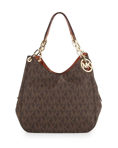 michael michael kors fulton large tote bag brown|Michael Kors brown leather backpack.